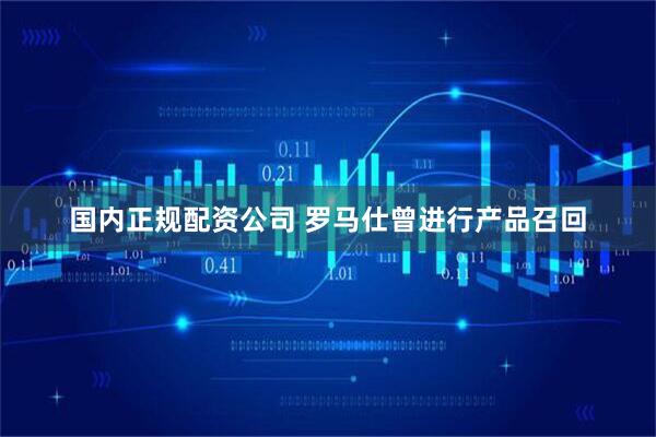 国内正规配资公司 罗马仕曾进行产品召回